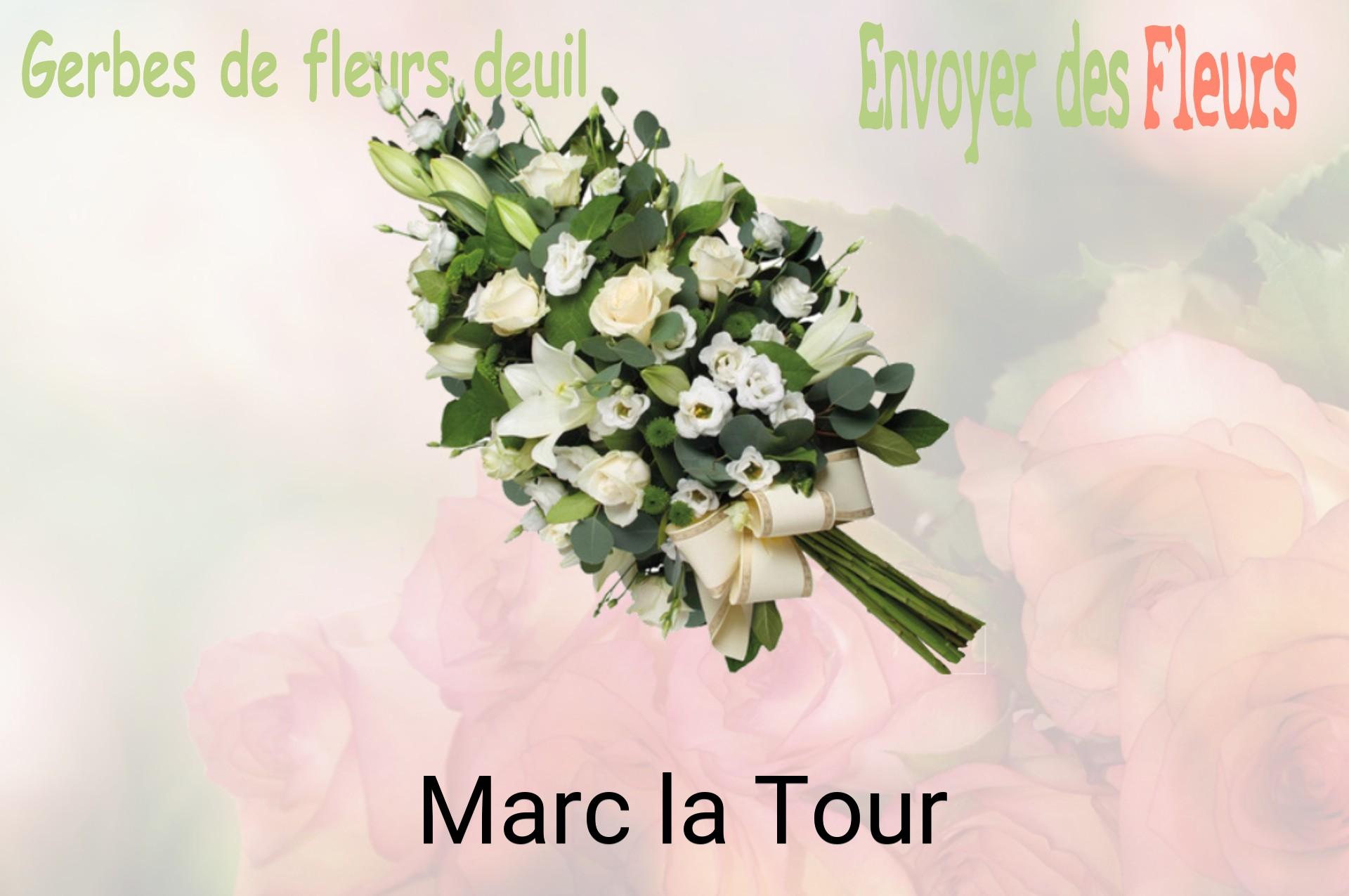 Gerbe de fleurs de deuil livrée à Marc-la-Tour